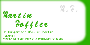 martin hoffler business card