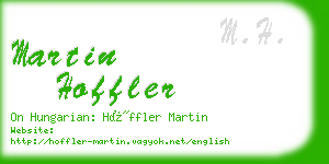 martin hoffler business card